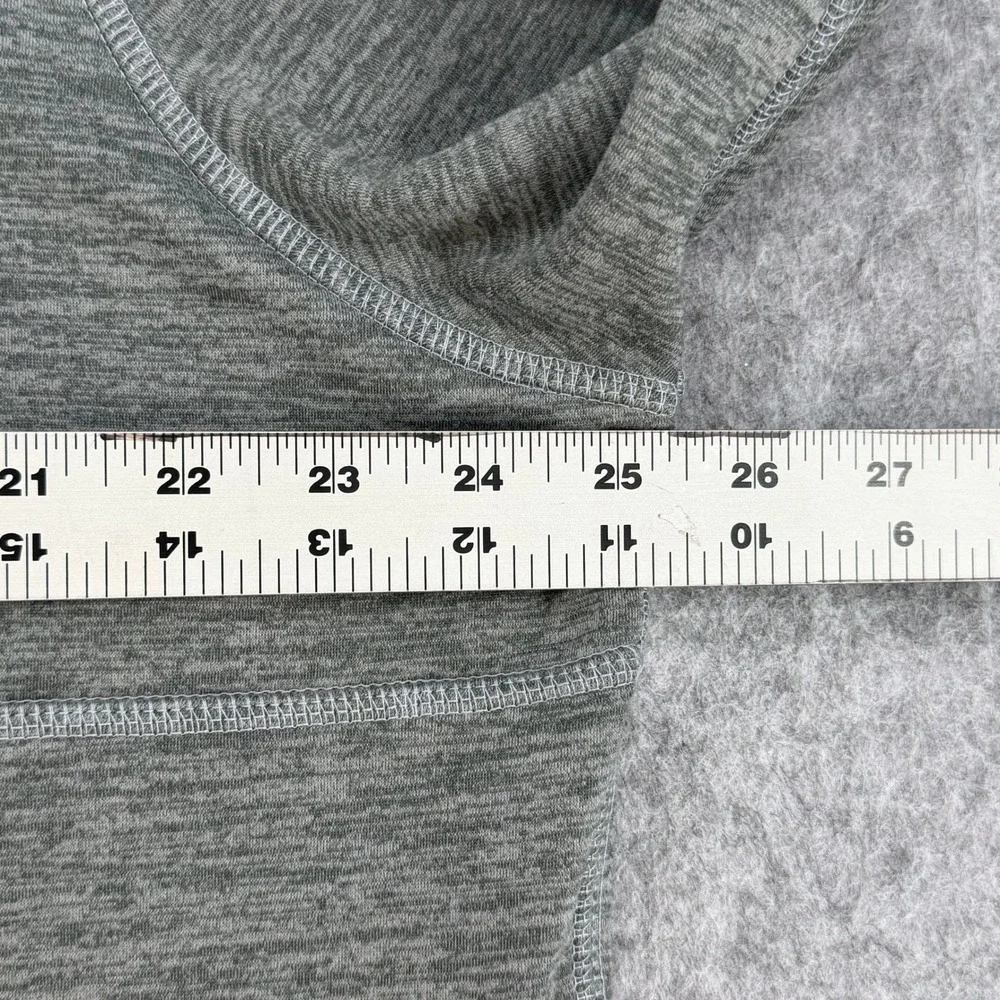 The North Face Mens XL Grey Heather Quarter Zip Fleece Pullover Chest Pocket